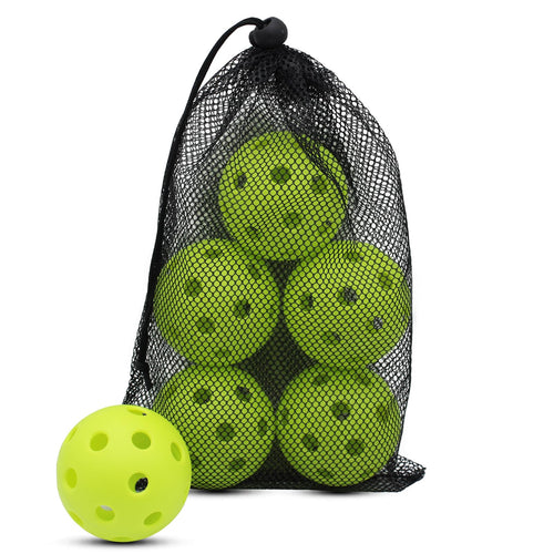 Magicorange Pickleball Balls 6 Pack USAPA Approved 26 Holes Outdoor Pickleballs High Elasticity & Durable Pickle Balls (Green 26 Holes)